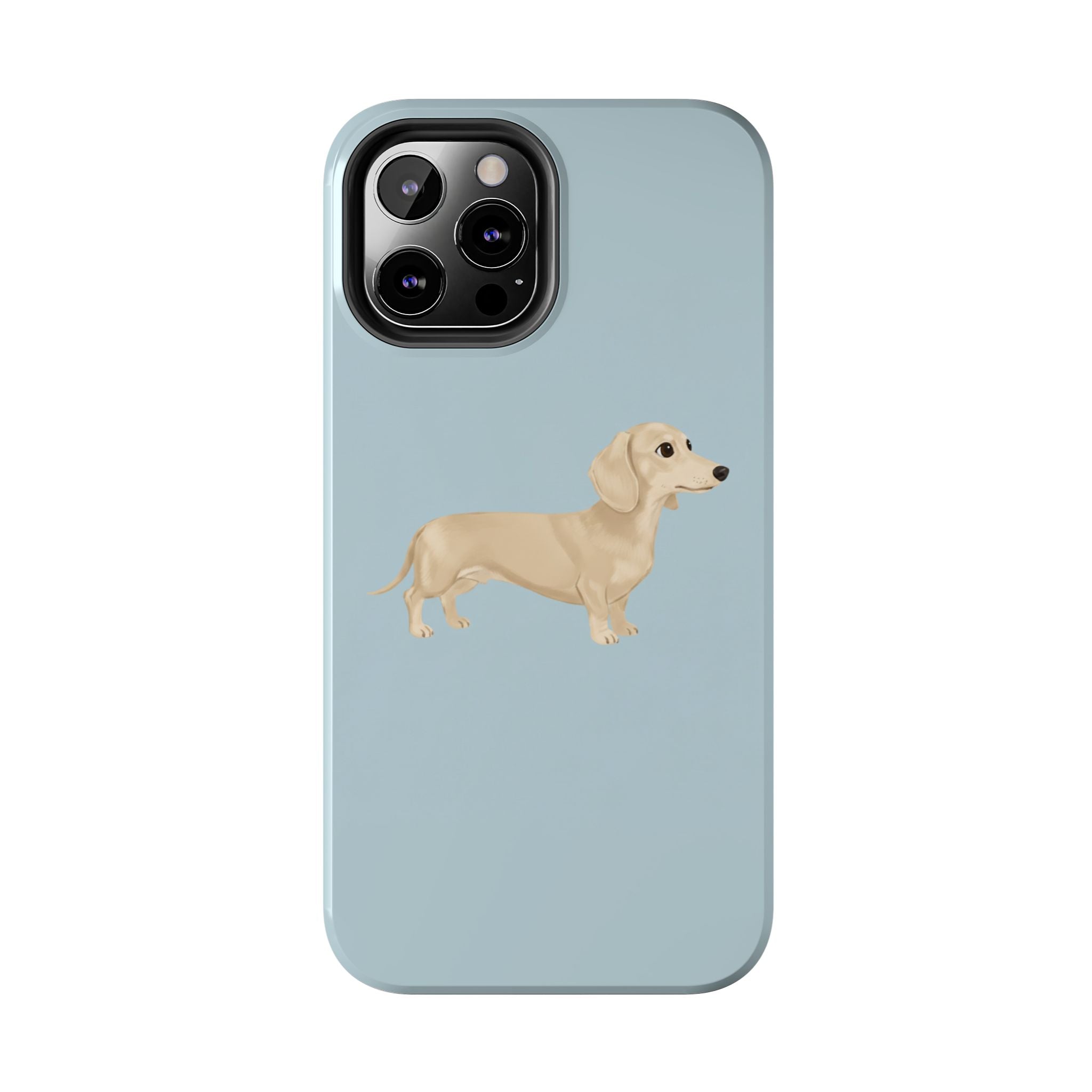 Tough Phone Cases, Dachshund Dog Blue Protective Cover, Strong Phone Shell, Rugged Device Case, Hard Smartphone Sleeve, Resilient Mobile