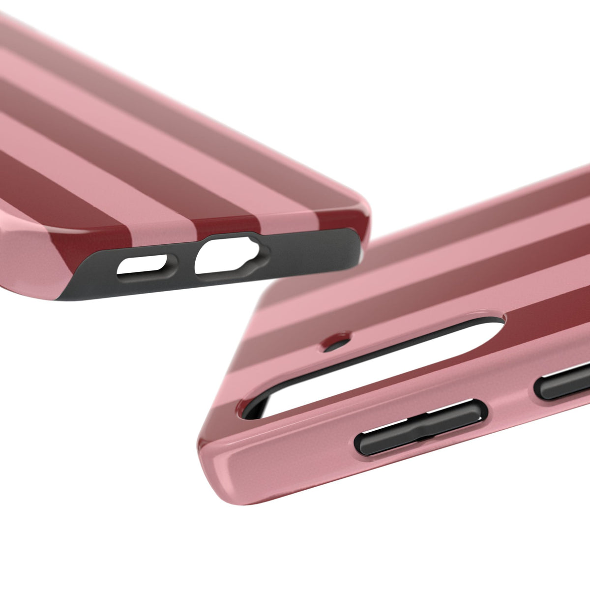 Striped Burgundy & Blush Phone Case