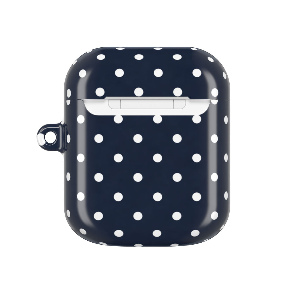 Navy Polka Dot AirPod Case