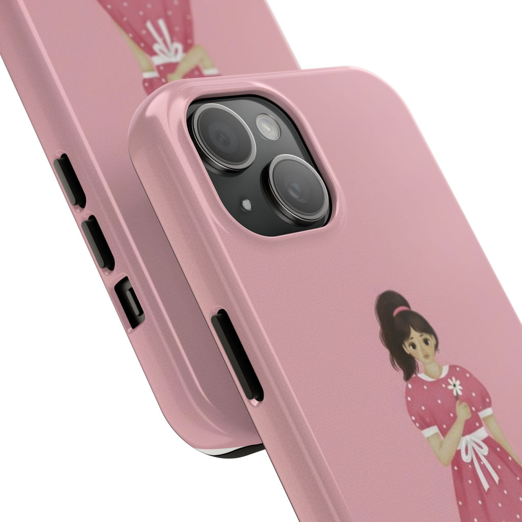 Pink Phone Case, Tough Phone Cases for Women, Cute Vibe, Protective Cover
