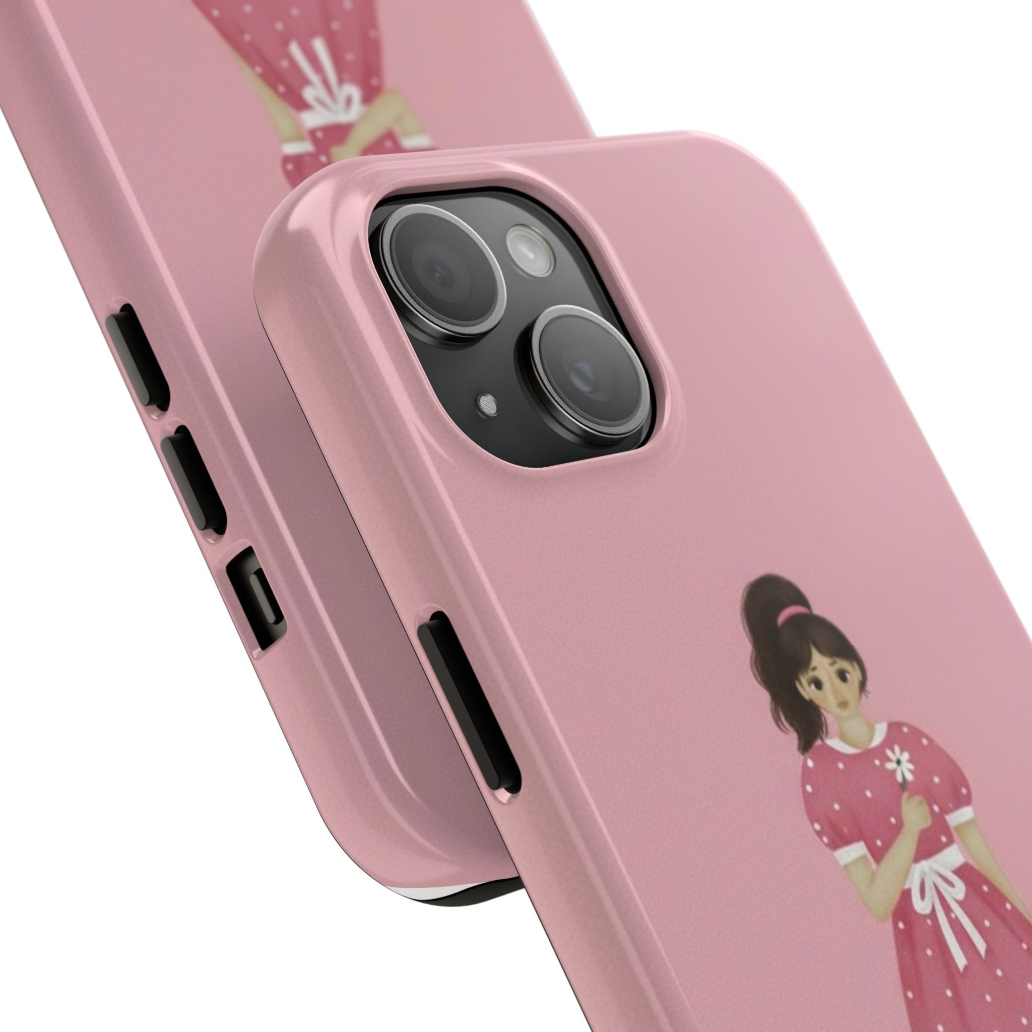 Pink Phone Case, Tough Phone Cases for Women, Cute Vibe, Protective Cover