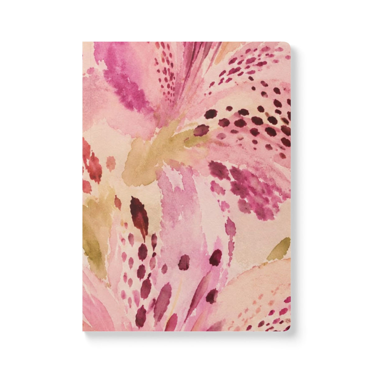 Pink Watercolor Floral Softcover Journal | Floral Notebook