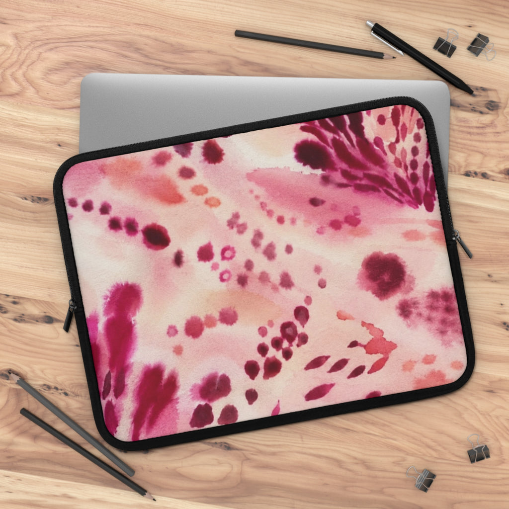 Pink Watercolor Laptop Sleeve