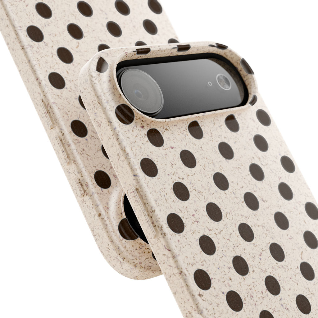 Eco-Friendly Polka Dot Phone Case — Biodegradable Protective Cover