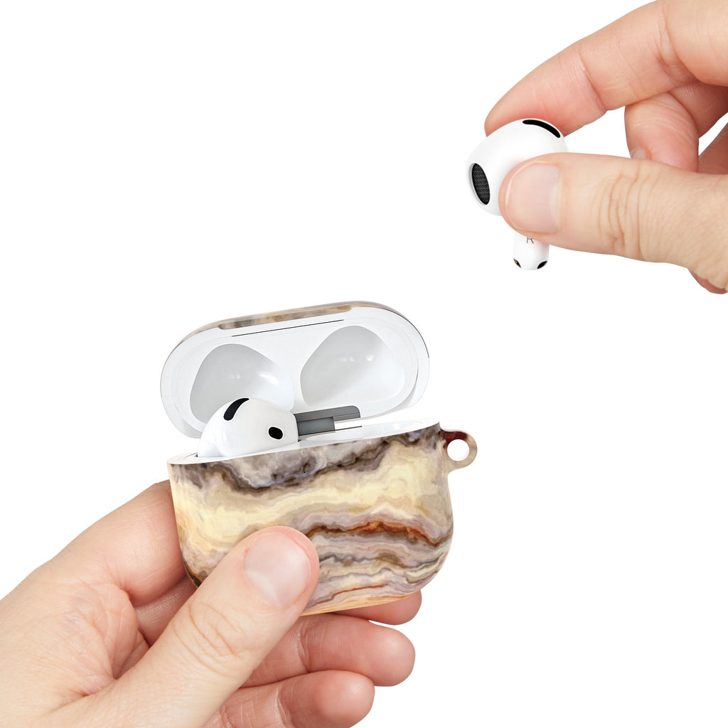 Brown Marble Pattern AirPod Case