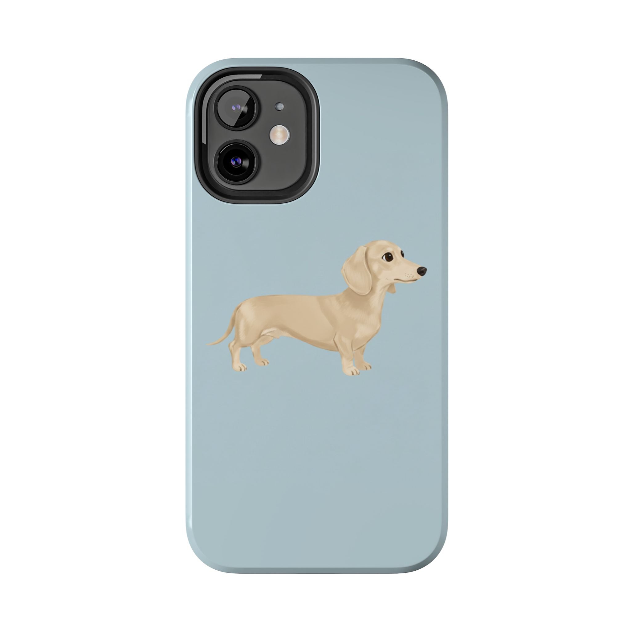 Tough Phone Cases, Dachshund Dog Blue Protective Cover, Strong Phone Shell, Rugged Device Case, Hard Smartphone Sleeve, Resilient Mobile