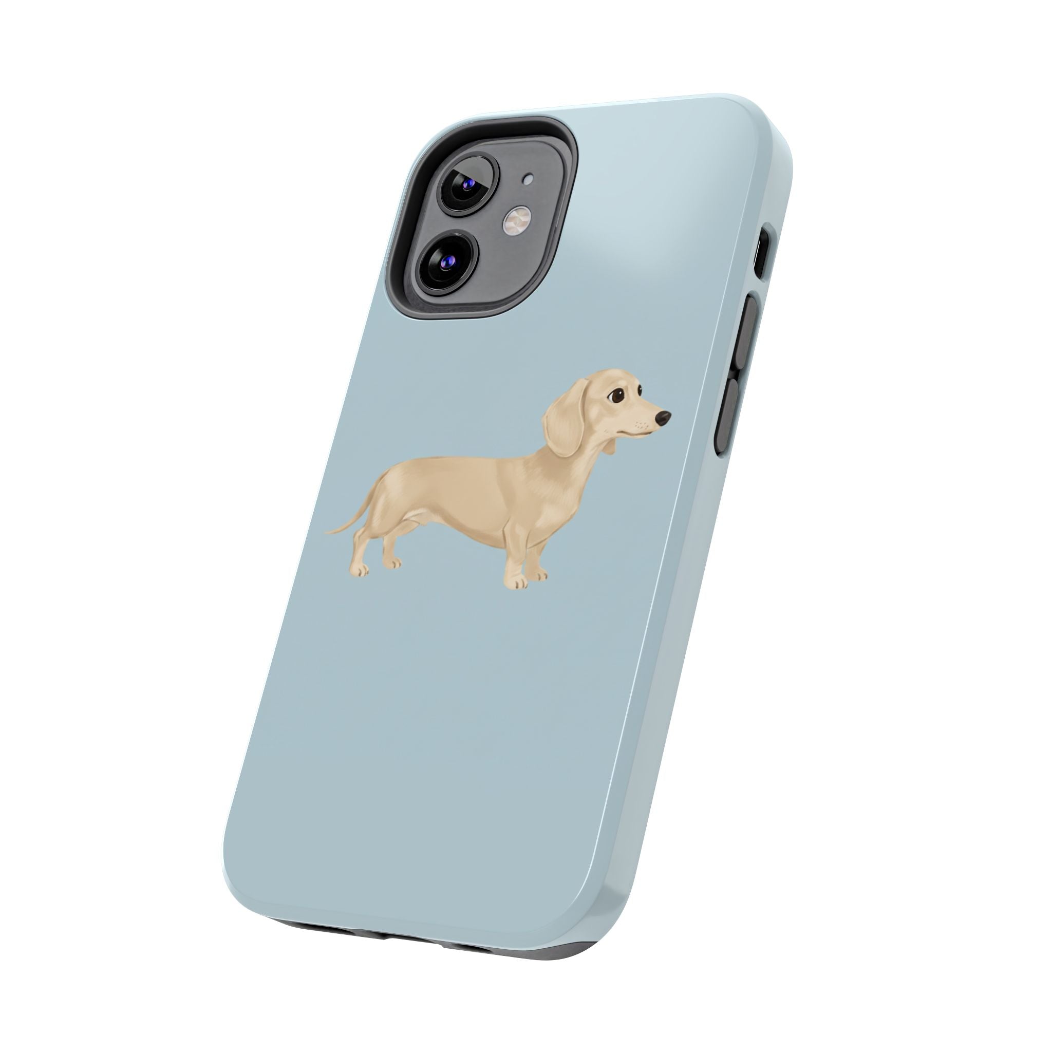 Tough Phone Cases, Dachshund Dog Blue Protective Cover, Strong Phone Shell, Rugged Device Case, Hard Smartphone Sleeve, Resilient Mobile