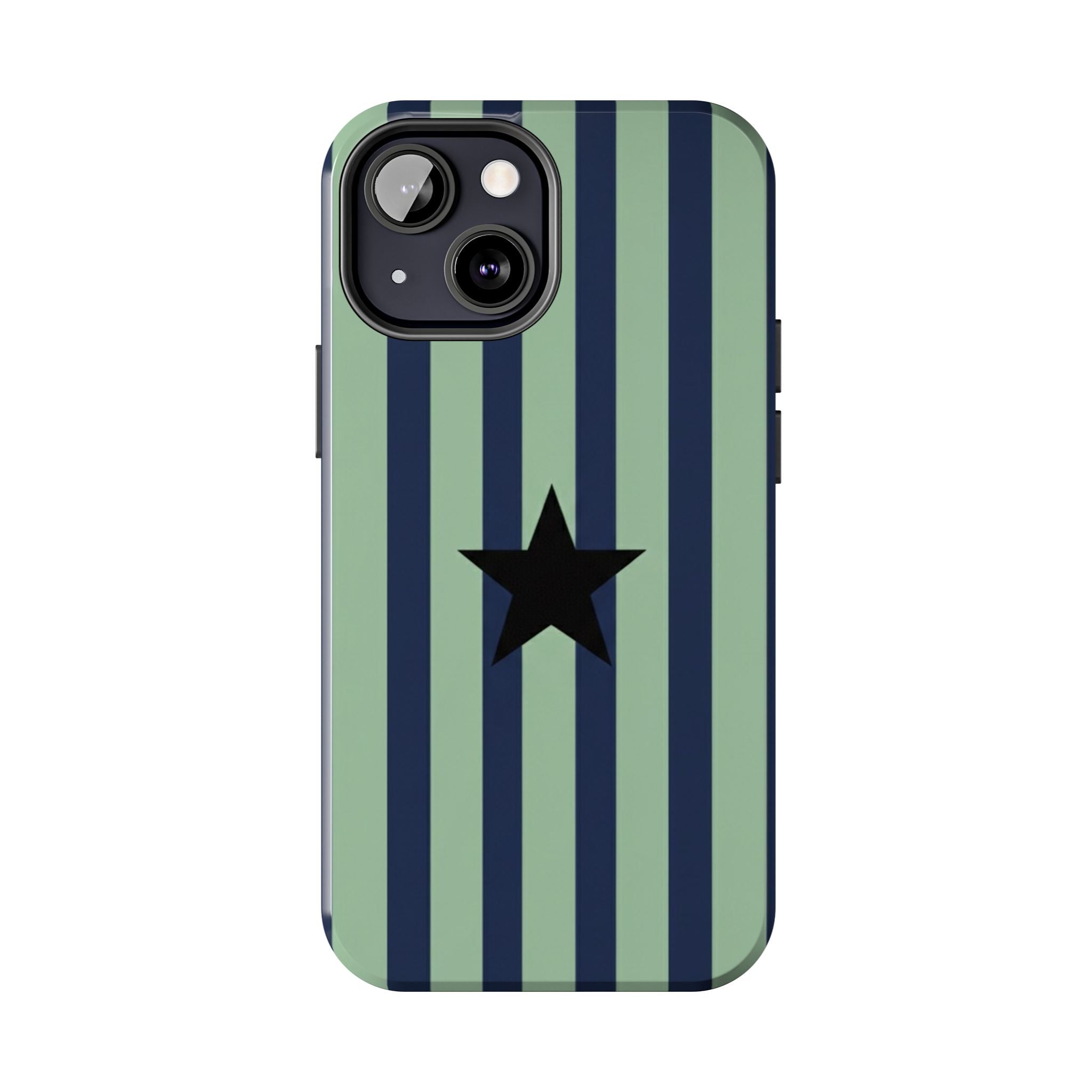 Stylish Tough Phone Cases, Durable Smartphone Covers, Trendy Tech Accessories, Unique Gifts for Teens, Striped Star Design