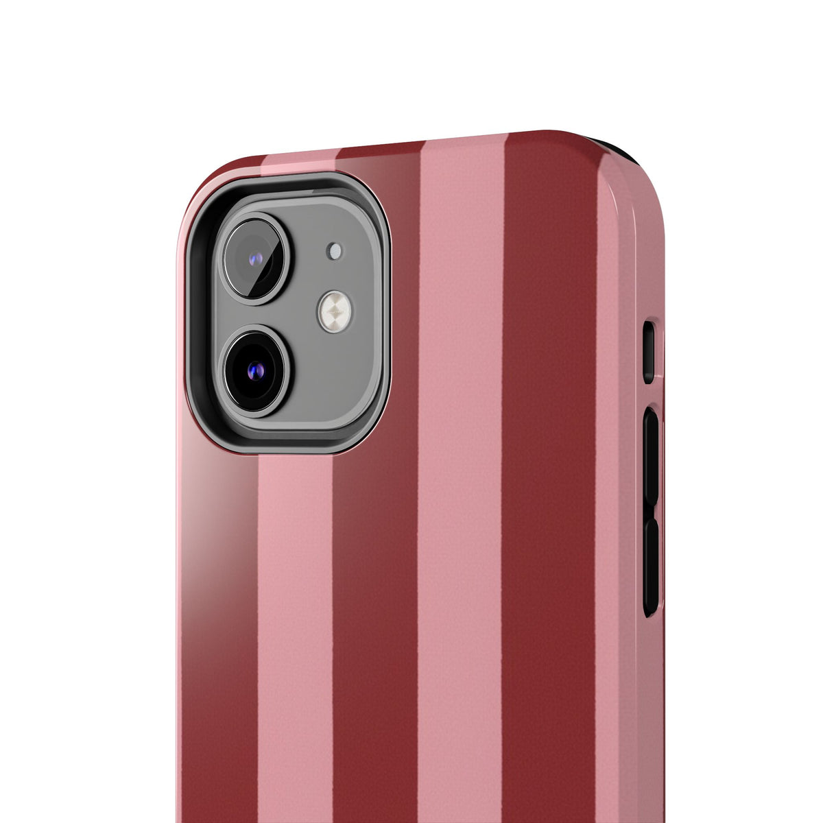 Striped Burgundy & Blush Phone Case