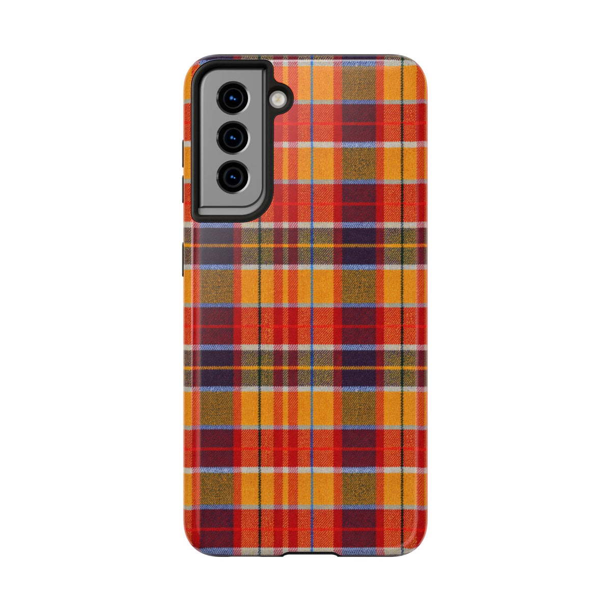Autumn Plaid Tough Phone Case | Orange Red Yellow Plaid