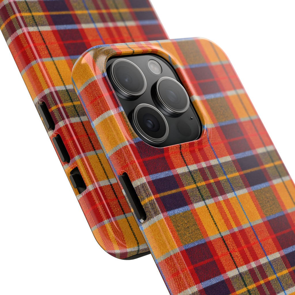 Autumn Plaid Tough Phone Case | Orange Red Yellow Plaid