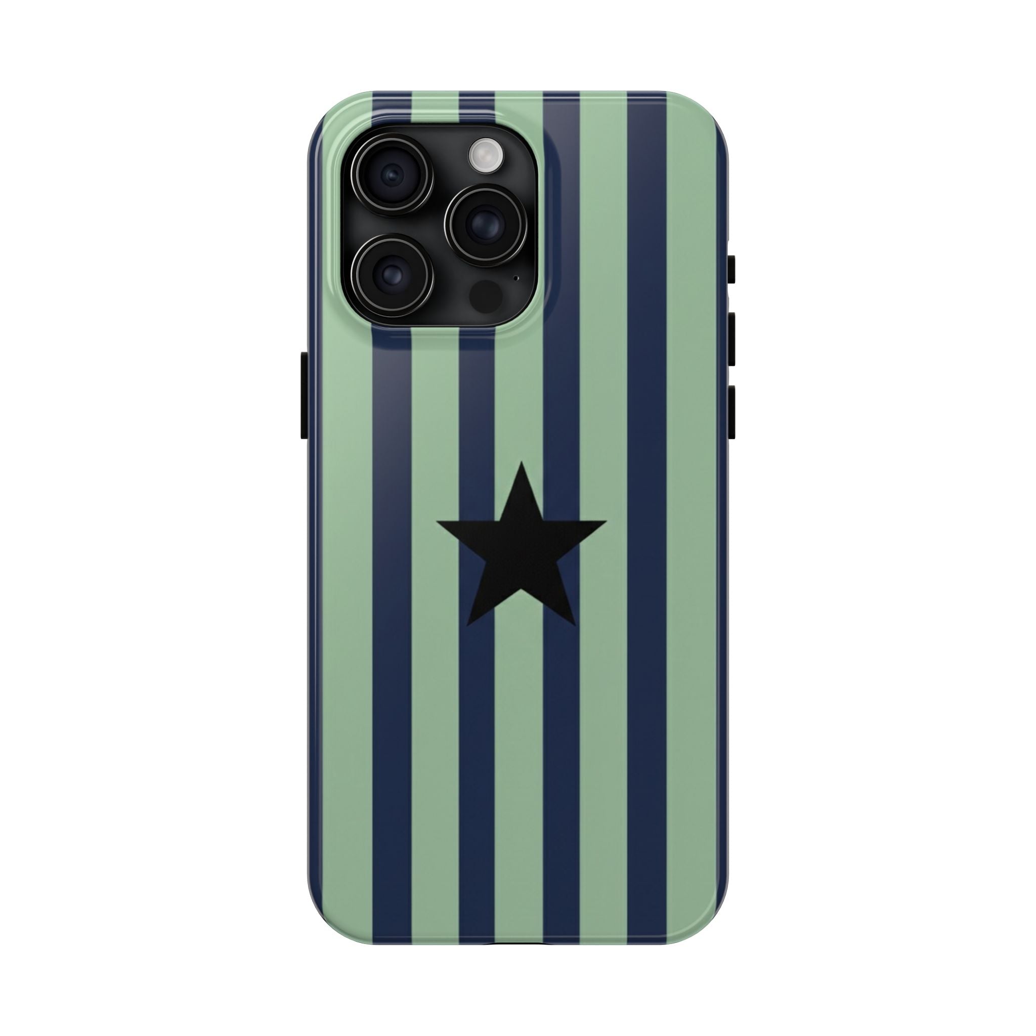 Stylish Tough Phone Cases, Durable Smartphone Covers, Trendy Tech Accessories, Unique Gifts for Teens, Striped Star Design