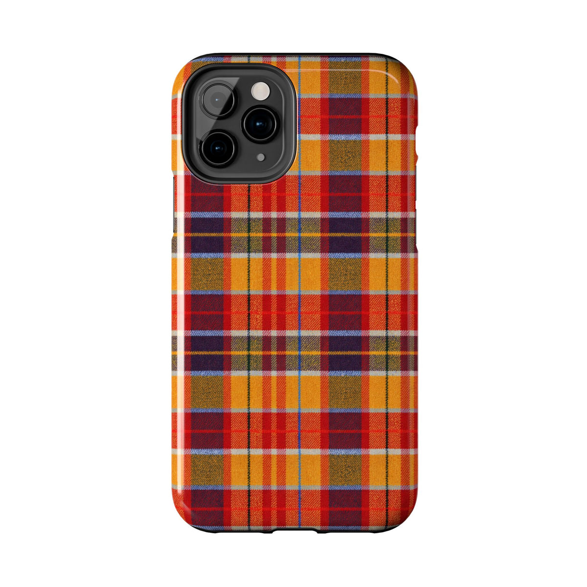 Autumn Plaid Tough Phone Case | Orange Red Yellow Plaid