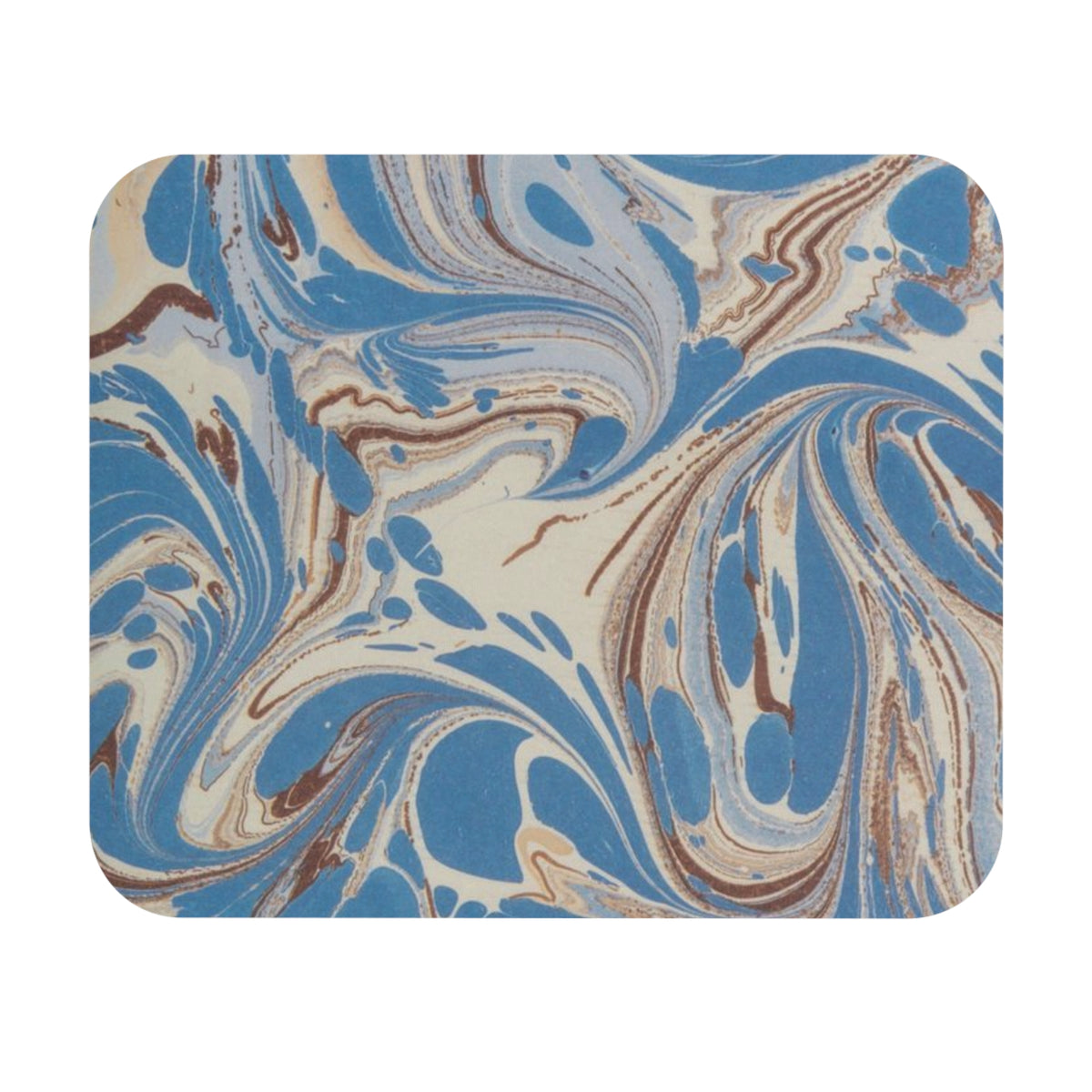 Blue Marble Swirl Mouse Pad | Abstract Fluid Art