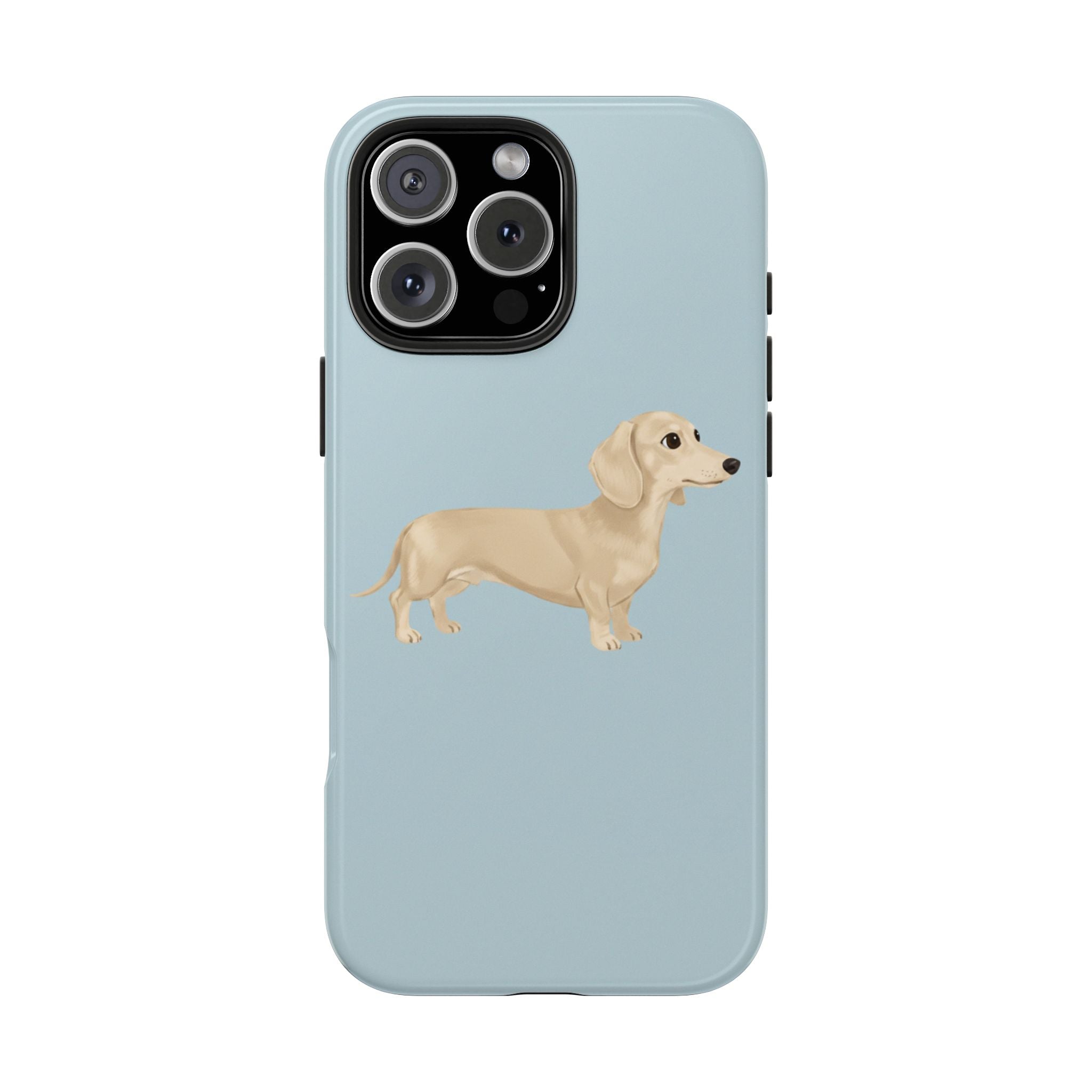 Tough Phone Cases, Dachshund Dog Blue Protective Cover, Strong Phone Shell, Rugged Device Case, Hard Smartphone Sleeve, Resilient Mobile