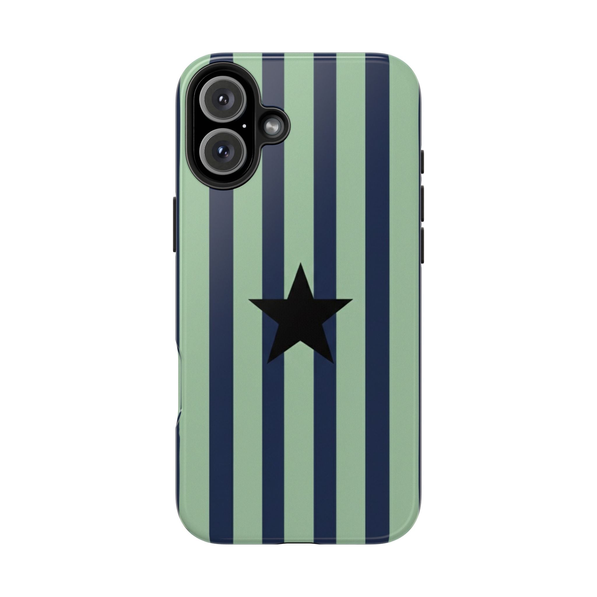 Stylish Tough Phone Cases, Durable Smartphone Covers, Trendy Tech Accessories, Unique Gifts for Teens, Striped Star Design