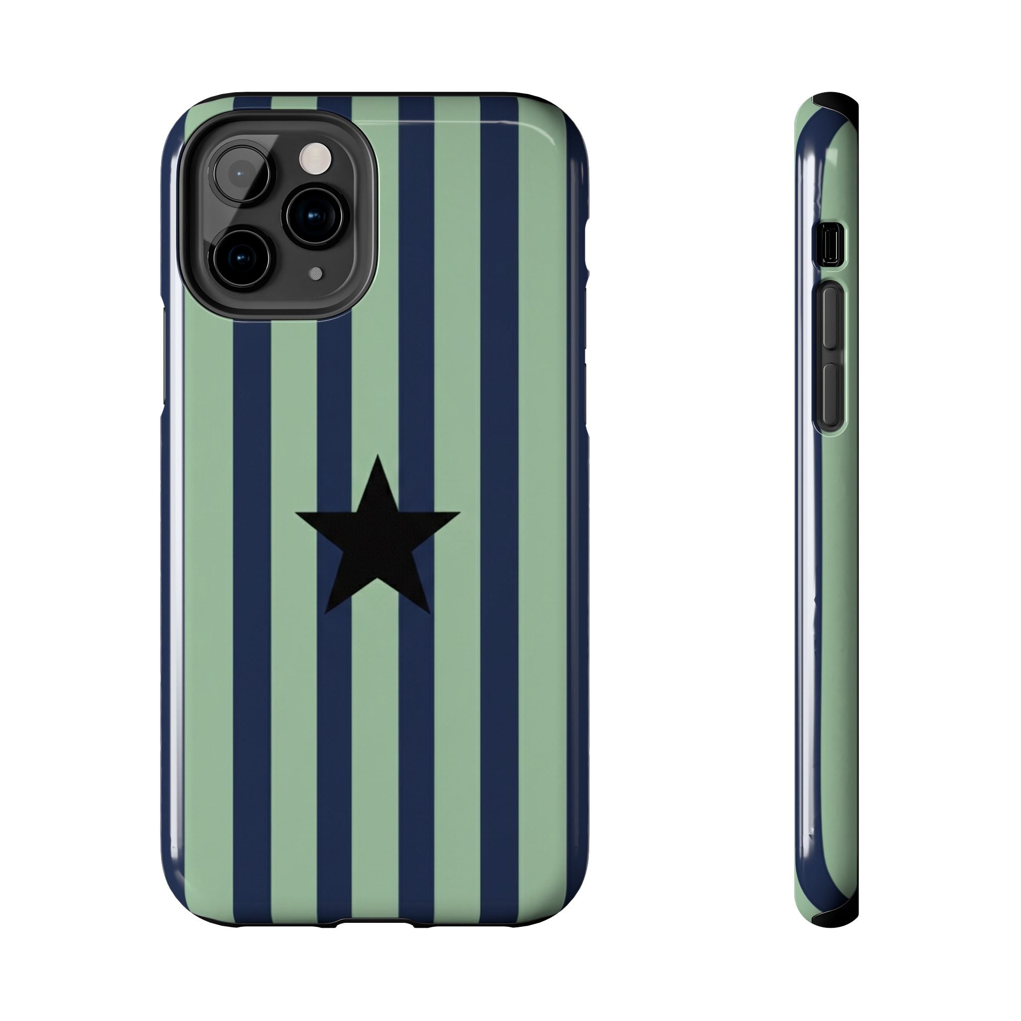 Stylish Tough Phone Cases, Durable Smartphone Covers, Trendy Tech Accessories, Unique Gifts for Teens, Striped Star Design