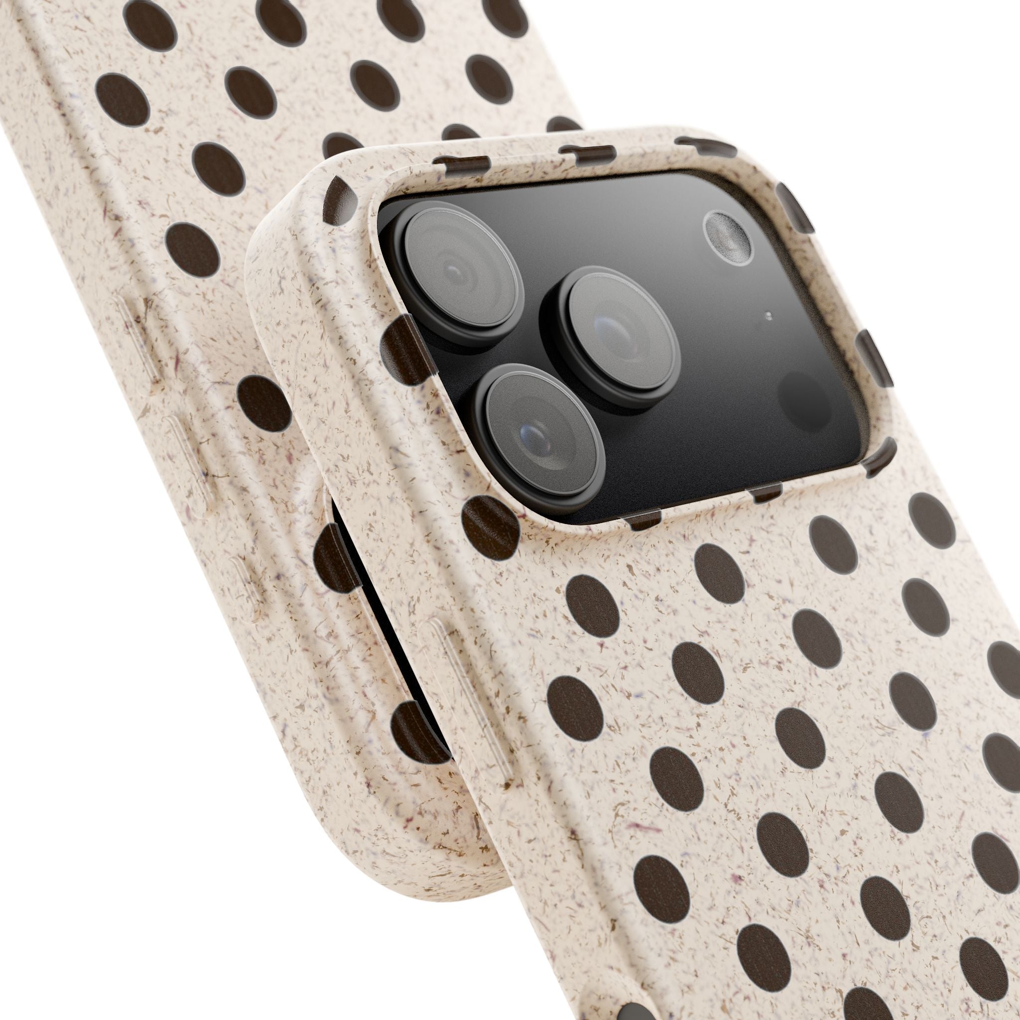 Eco-Friendly Polka Dot Phone Case — Biodegradable Protective Cover