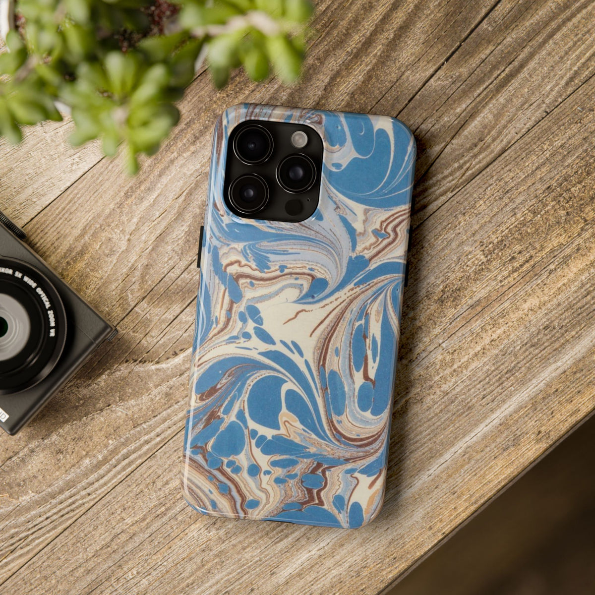Blue Marble Swirl Phone Case