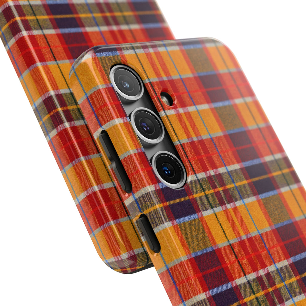Autumn Plaid Tough Phone Case | Orange Red Yellow Plaid
