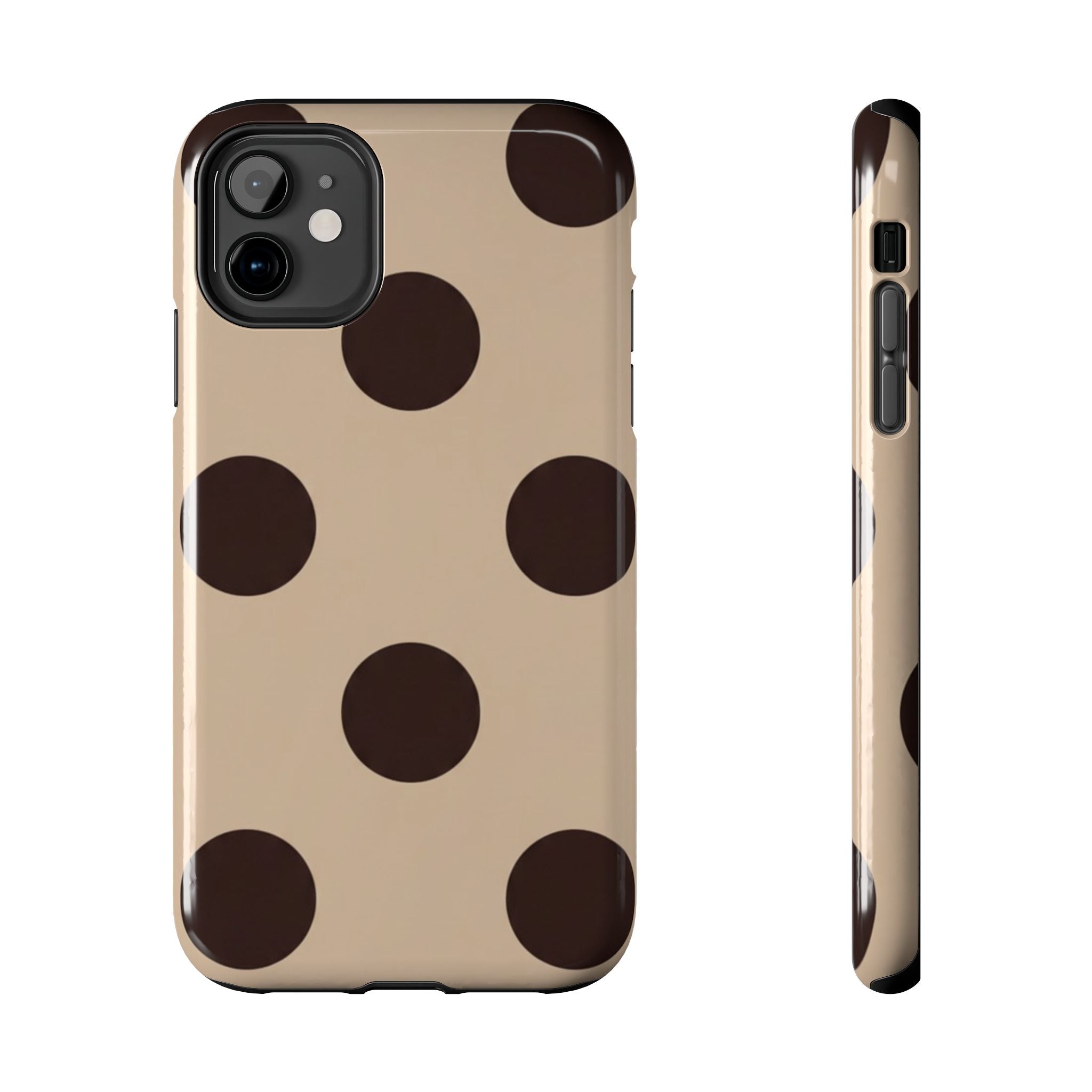 Stylish Polka Dot Phone Case for Trendy Protection, Cute Gift for Her, Phone Accessories, Everyday Fashion, Modern Design