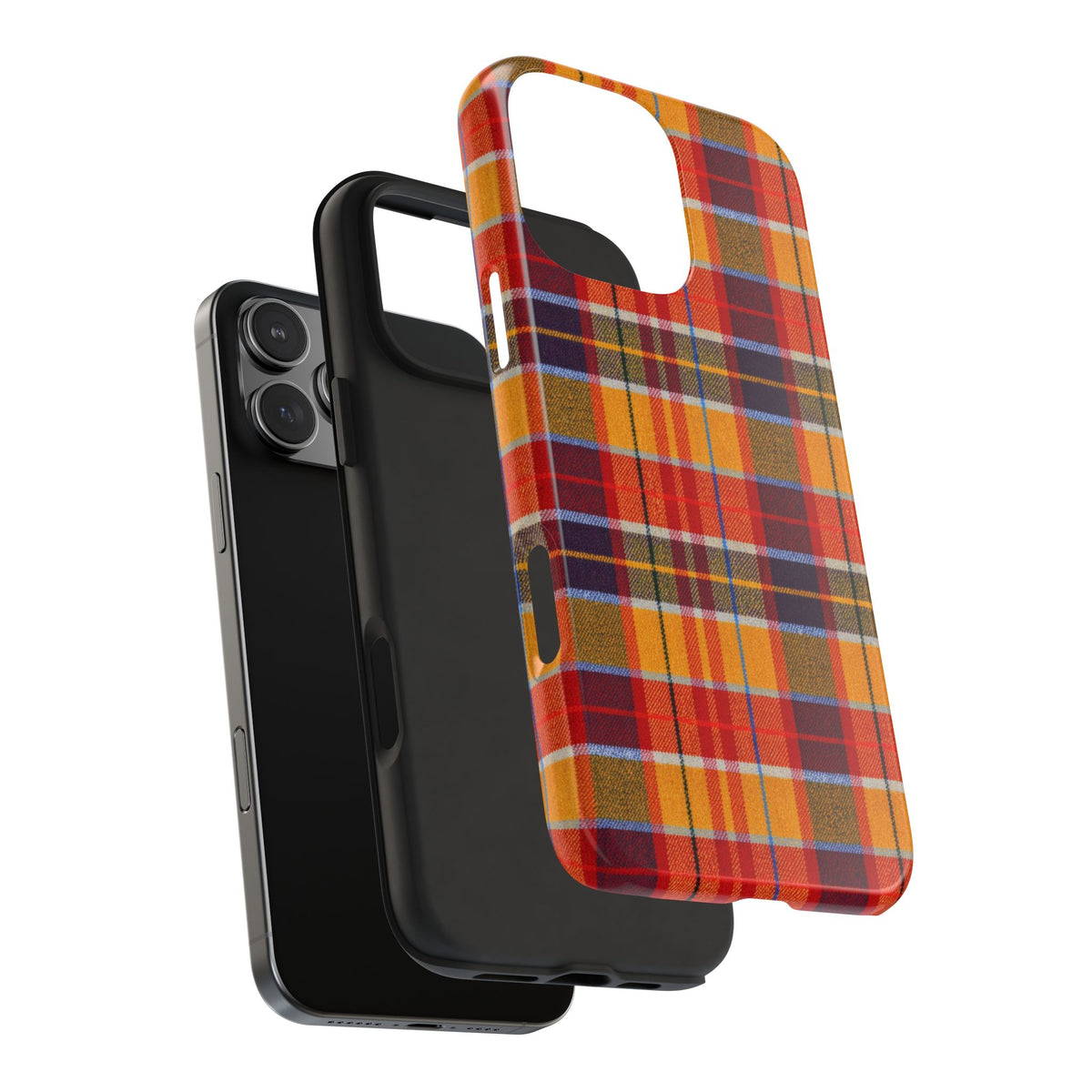 Autumn Plaid Tough Phone Case | Orange Red Yellow Plaid