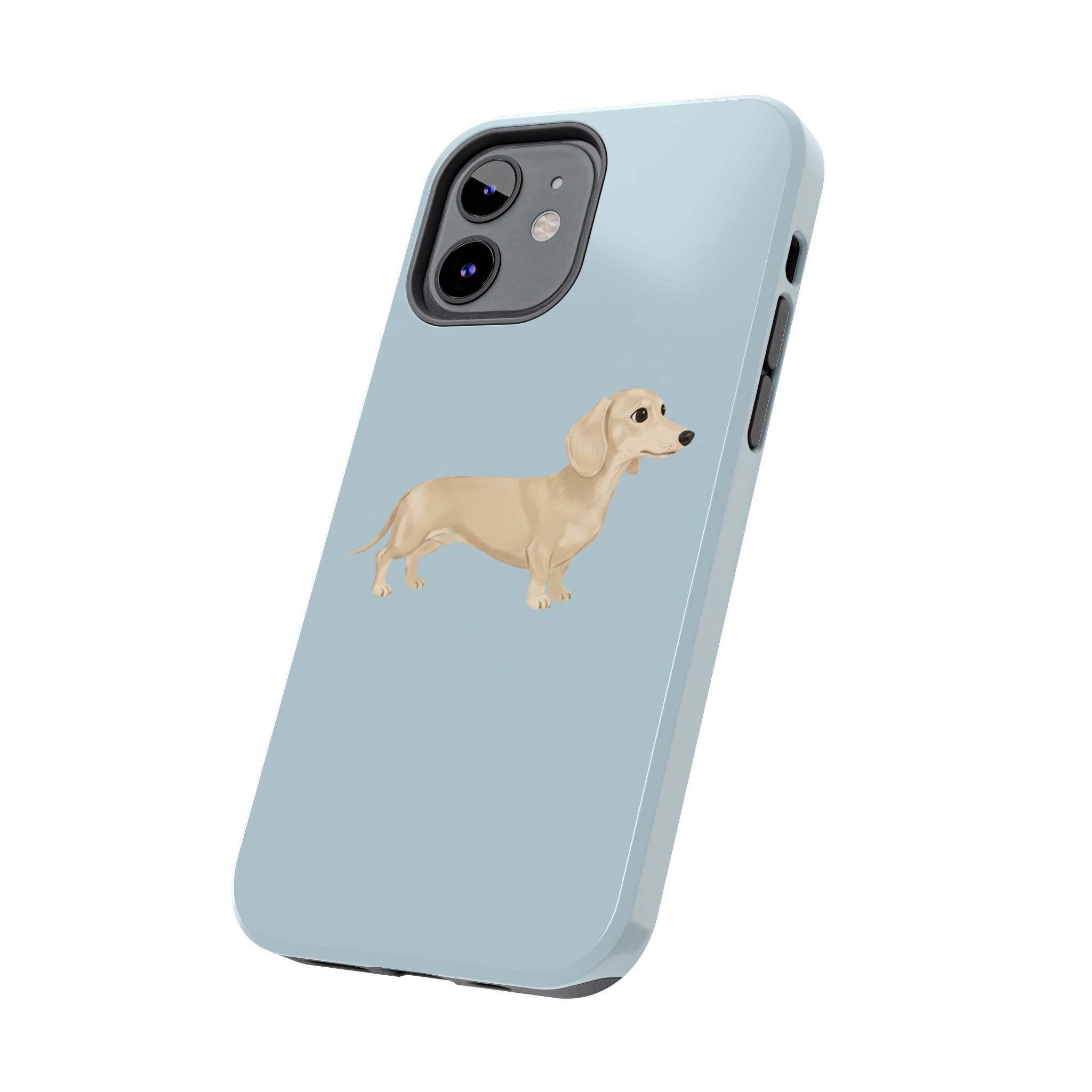 Tough Phone Cases, Dachshund Dog Blue Protective Cover, Strong Phone Shell, Rugged Device Case, Hard Smartphone Sleeve, Resilient Mobile
