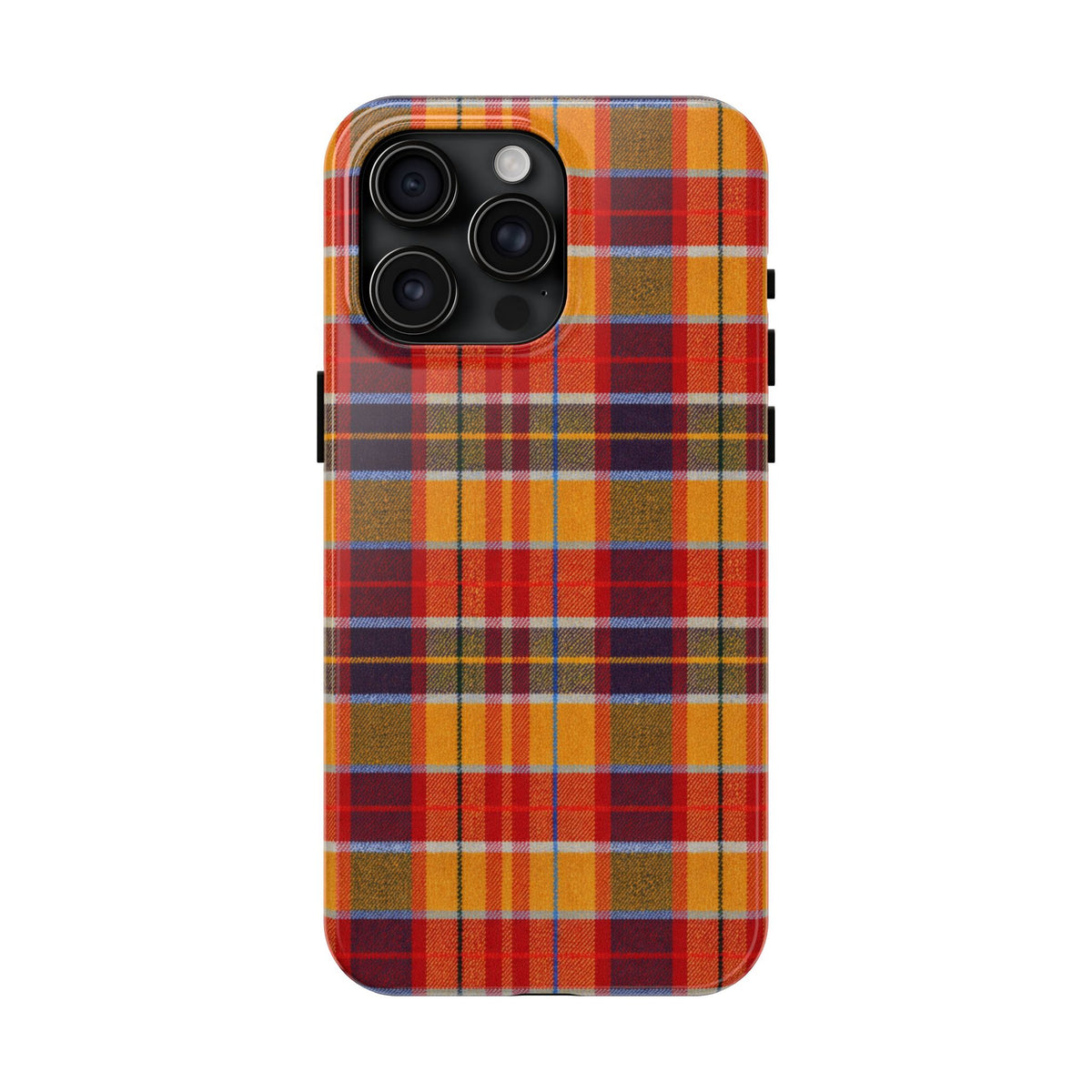 Autumn Plaid Tough Phone Case | Orange Red Yellow Plaid