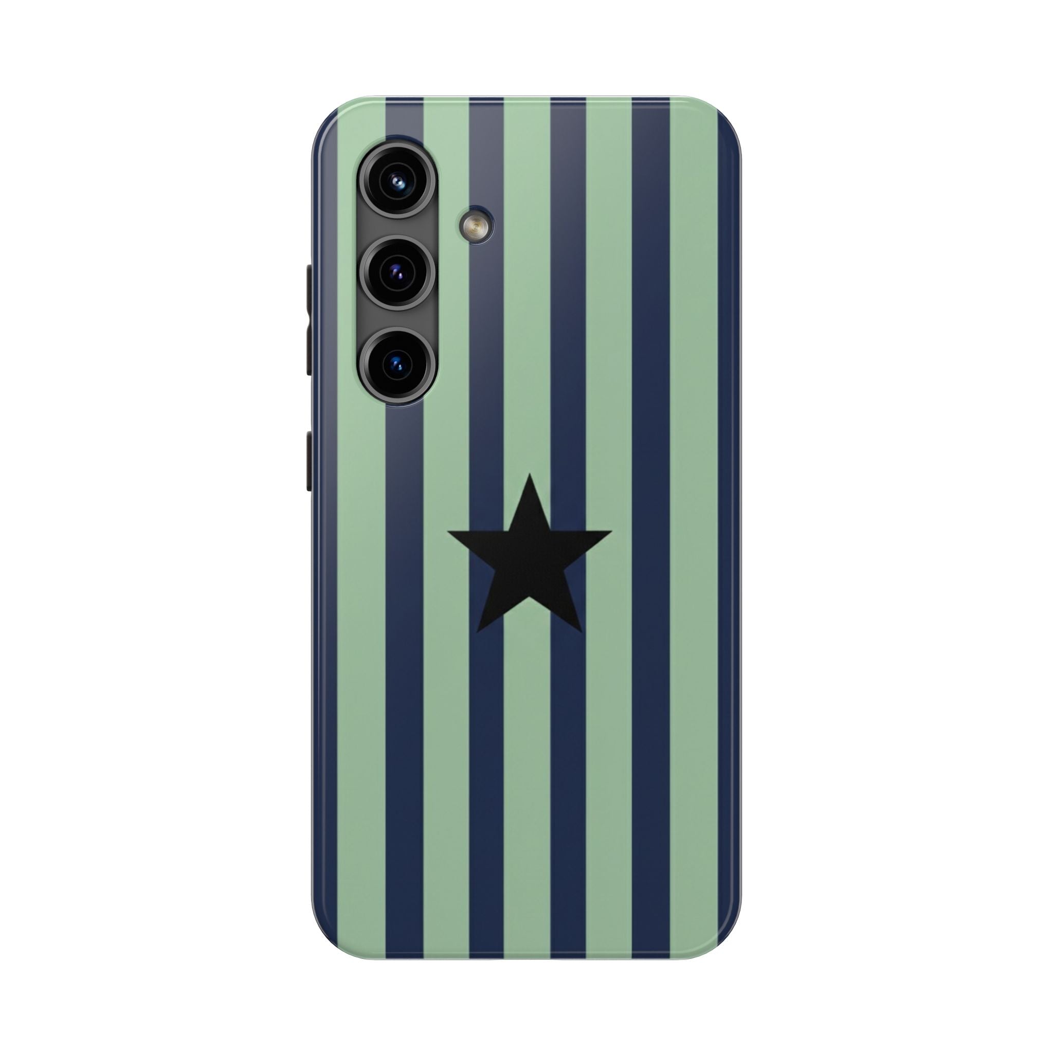 Stylish Tough Phone Cases, Durable Smartphone Covers, Trendy Tech Accessories, Unique Gifts for Teens, Striped Star Design