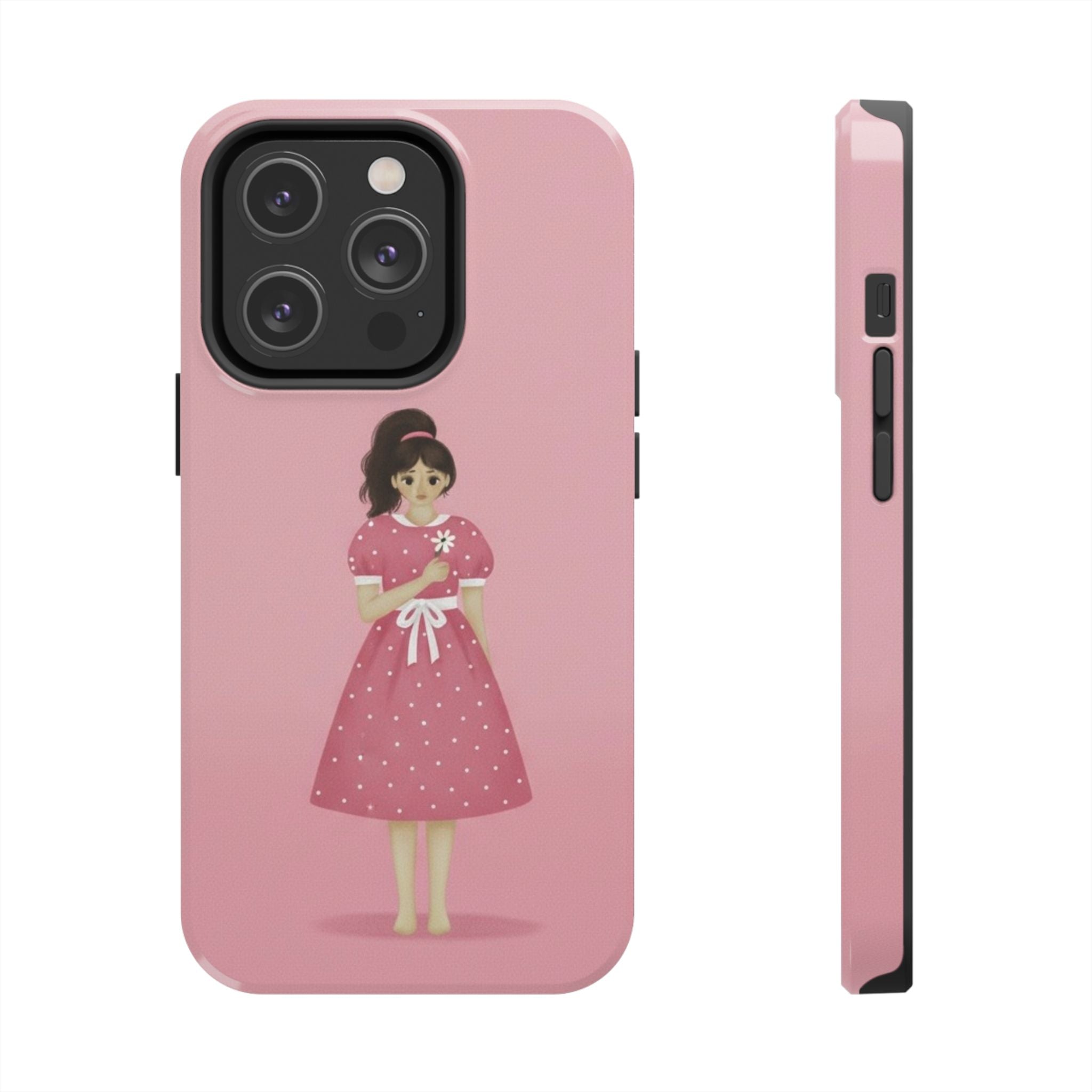 Pink Phone Case, Tough Phone Cases for Women, Cute Vibe, Protective Cover