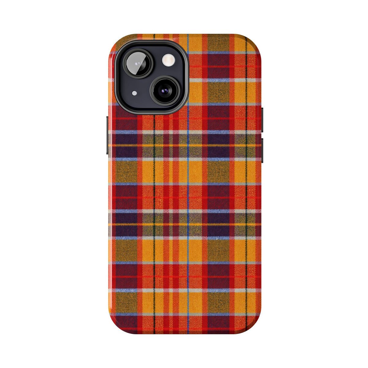 Autumn Plaid Tough Phone Case | Orange Red Yellow Plaid
