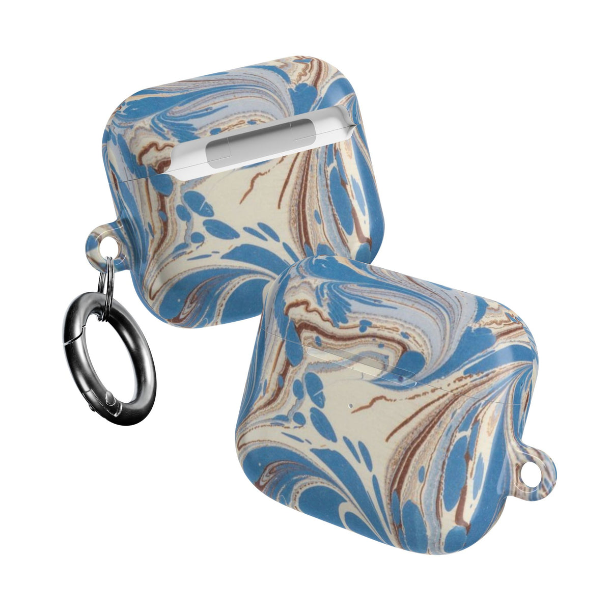 Blue Brown Marble AirPod Case