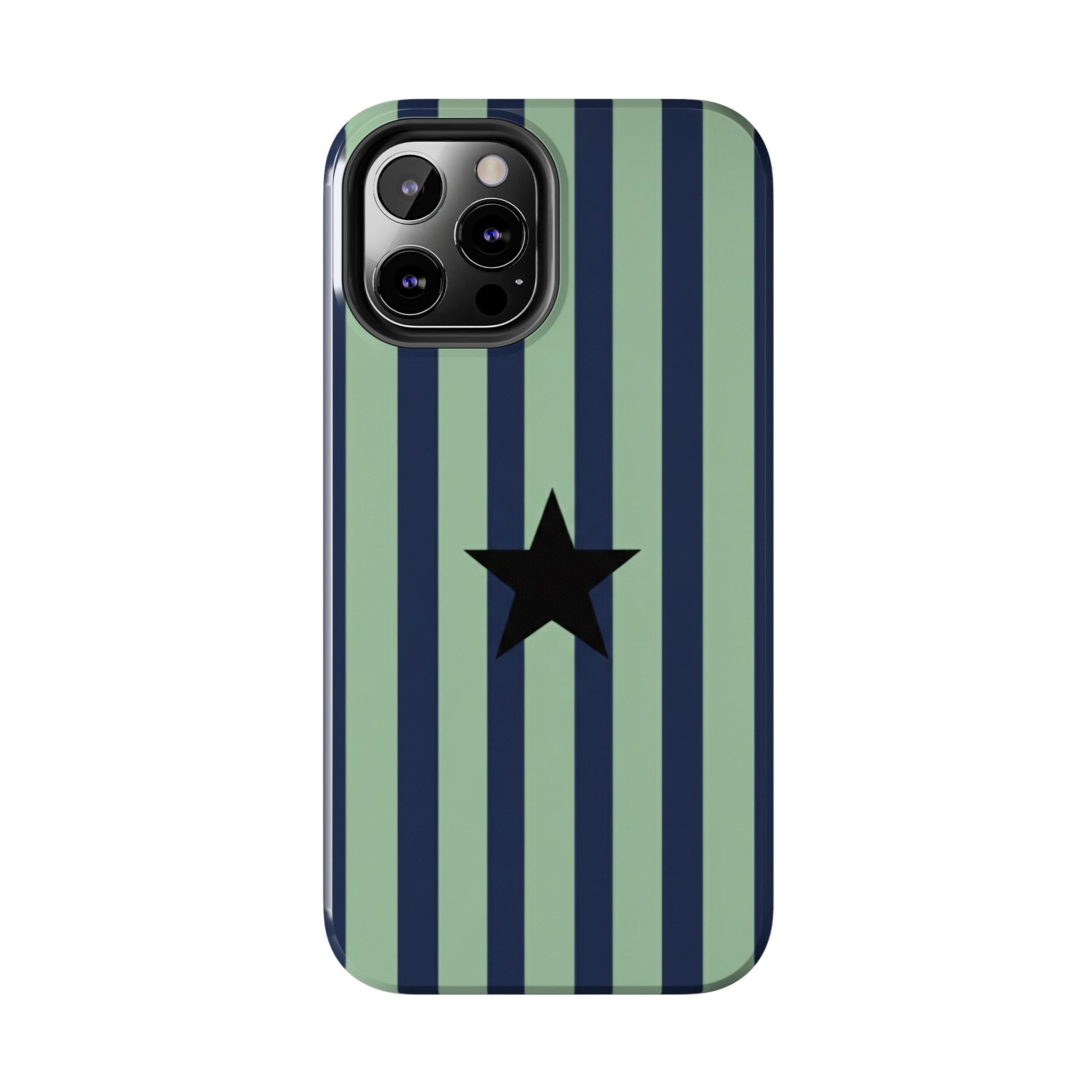 Stylish Tough Phone Cases, Durable Smartphone Covers, Trendy Tech Accessories, Unique Gifts for Teens, Striped Star Design