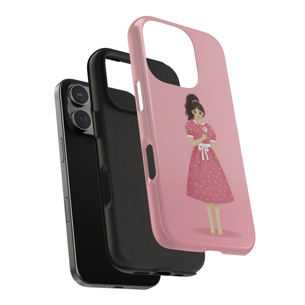 Pink Phone Case, Tough Phone Cases for Women, Cute Vibe, Protective Cover