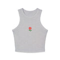 Pink Daisy Flower Crop Tank Top | Small Floral Graphic