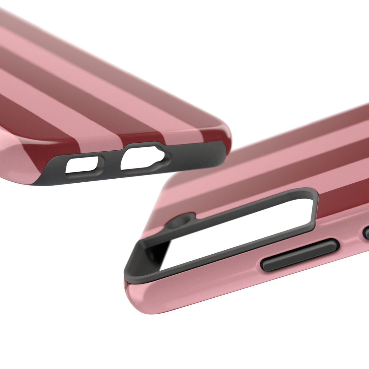 Striped Burgundy & Blush Phone Case