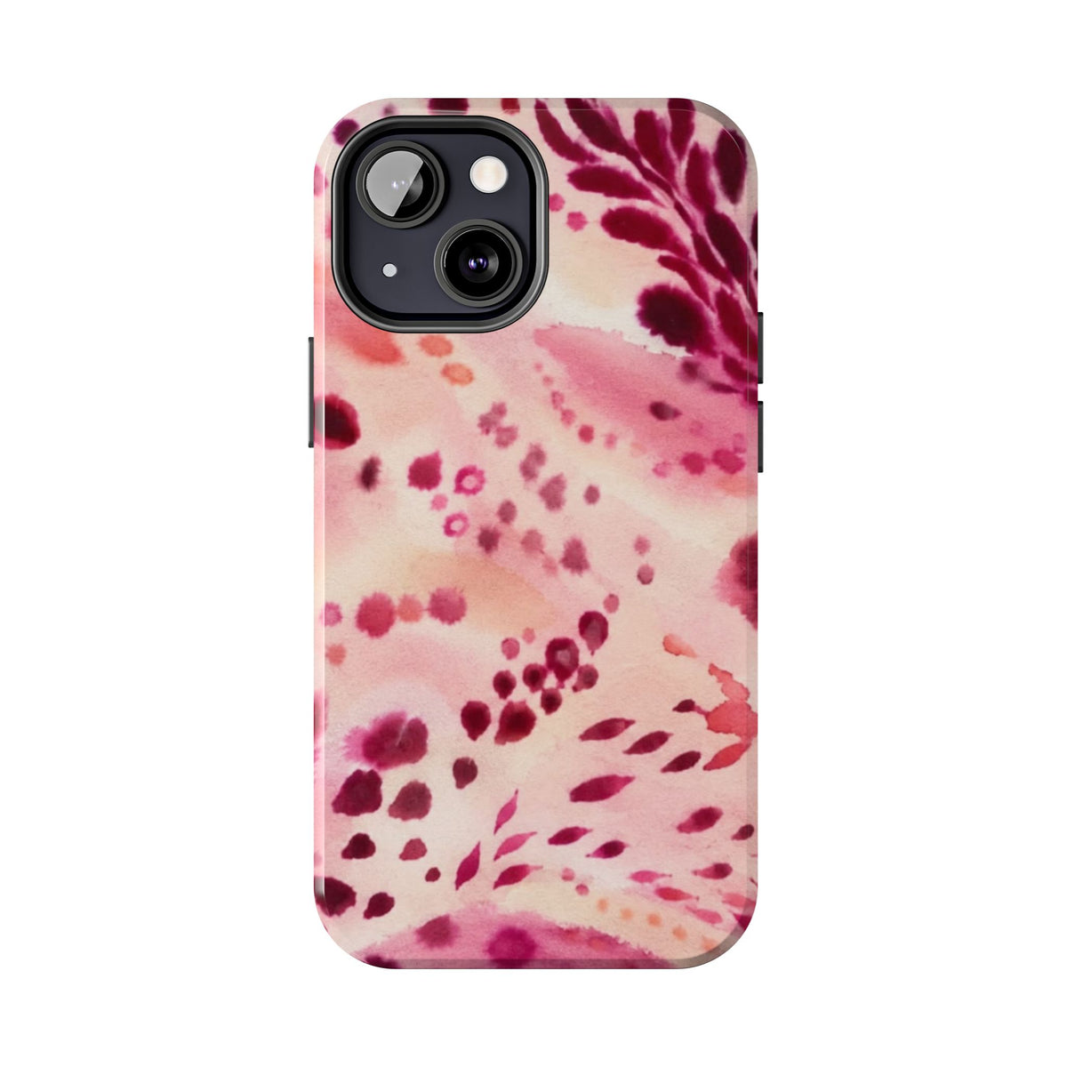 Pink Watercolor Floral Pattern phone case | Tough Phone Cases