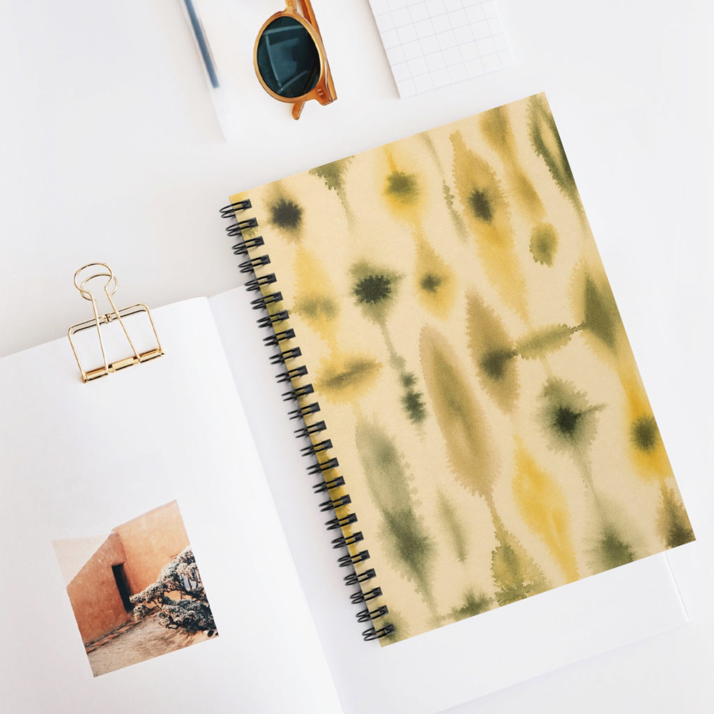 Watercolor Ikat Pattern Spiral Notebook | Ruled Journal
