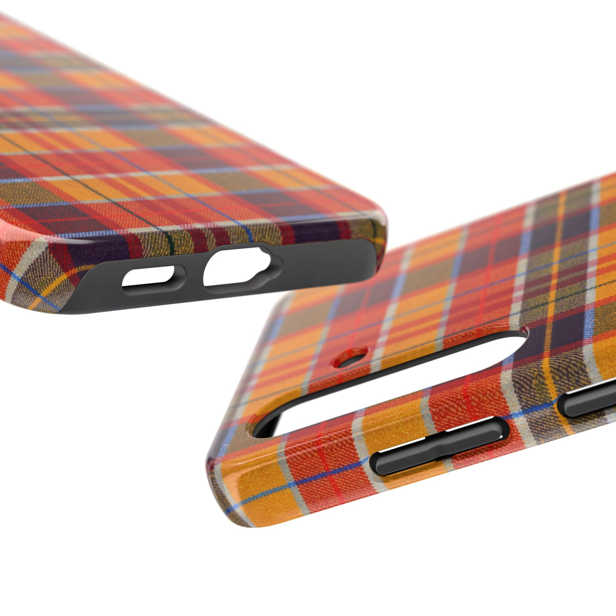 Autumn Plaid Tough Phone Case | Orange Red Yellow Plaid