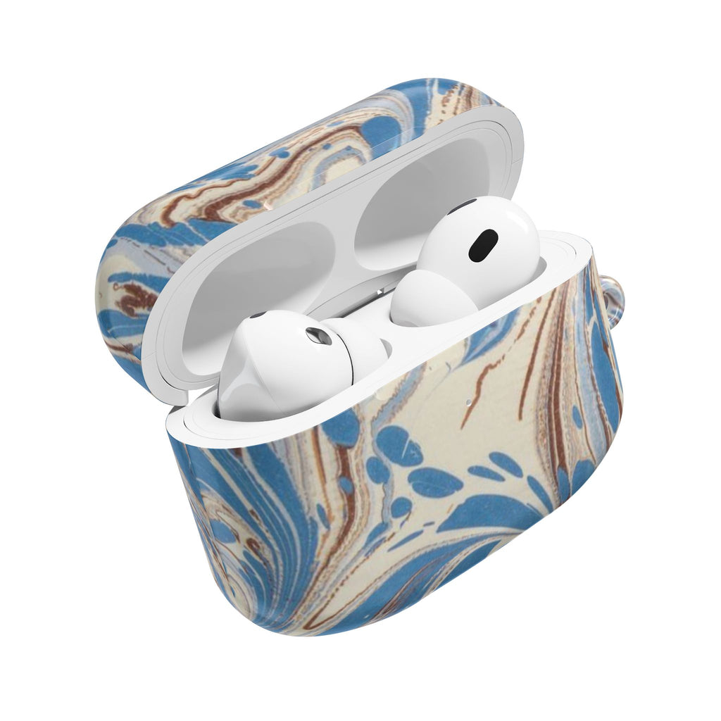 Blue Brown Marble AirPod Case