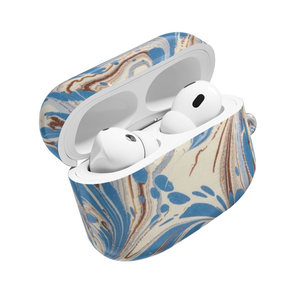 Blue Brown Marble AirPod Case