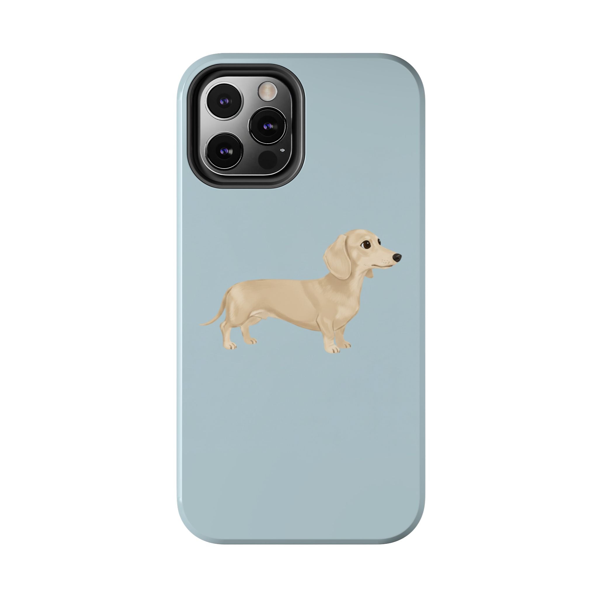 Tough Phone Cases, Dachshund Dog Blue Protective Cover, Strong Phone Shell, Rugged Device Case, Hard Smartphone Sleeve, Resilient Mobile