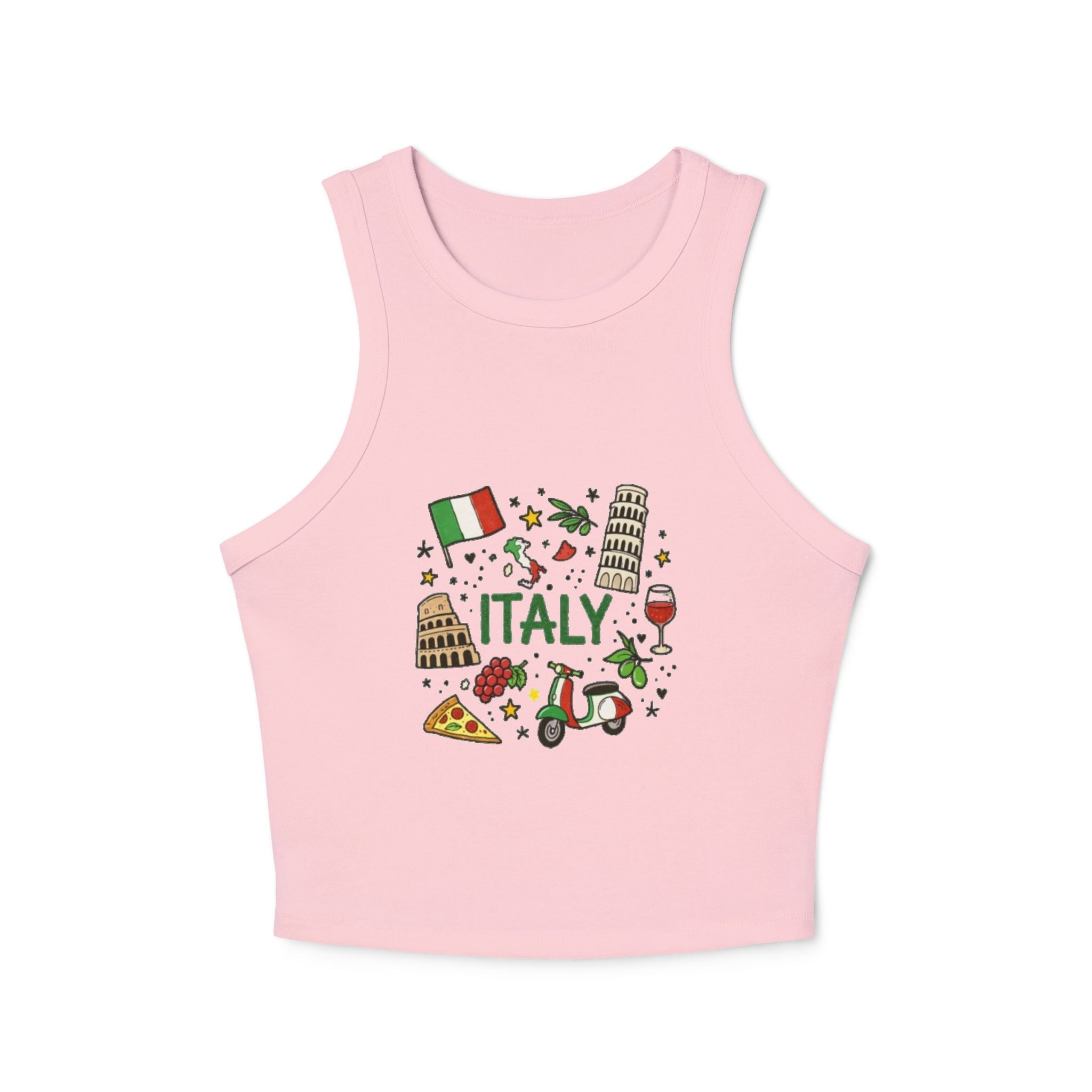 Italy Icons Tank Top | Leaning Tower, Pizza, Vespa, Flag