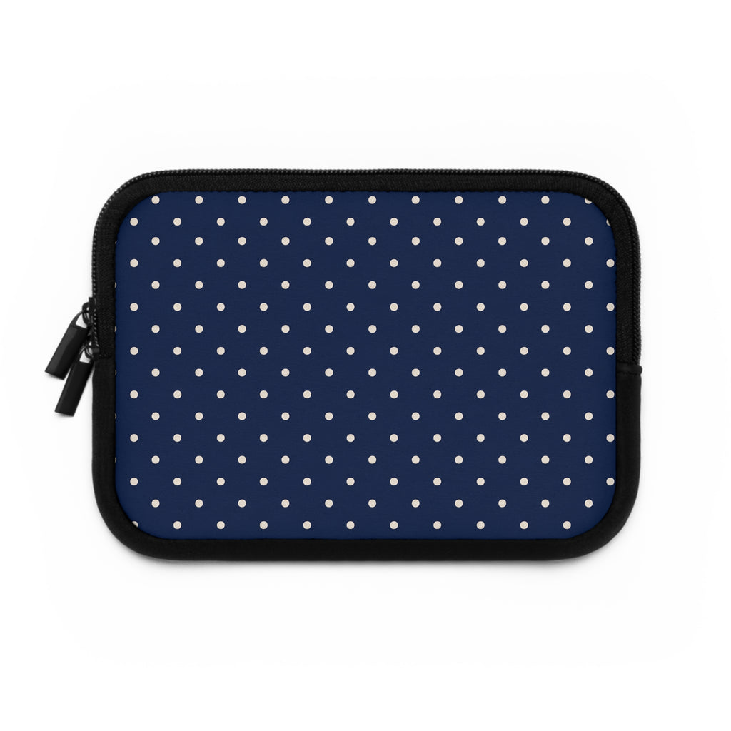 Navy Polka Dot Laptop Sleeve