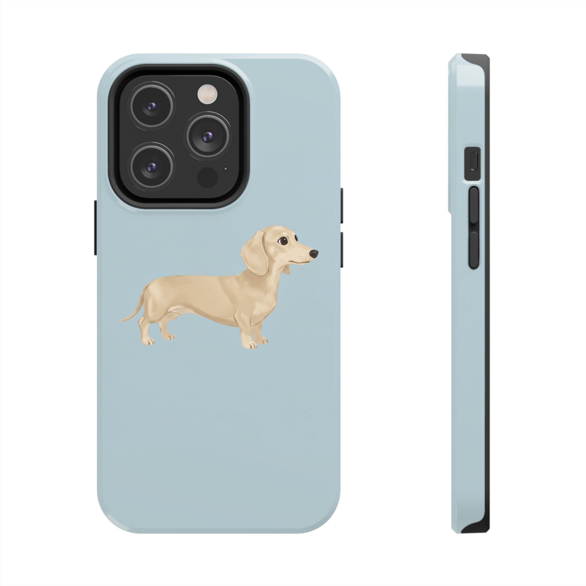 Tough Phone Cases, Dachshund Dog Blue Protective Cover, Strong Phone Shell, Rugged Device Case, Hard Smartphone Sleeve, Resilient Mobile