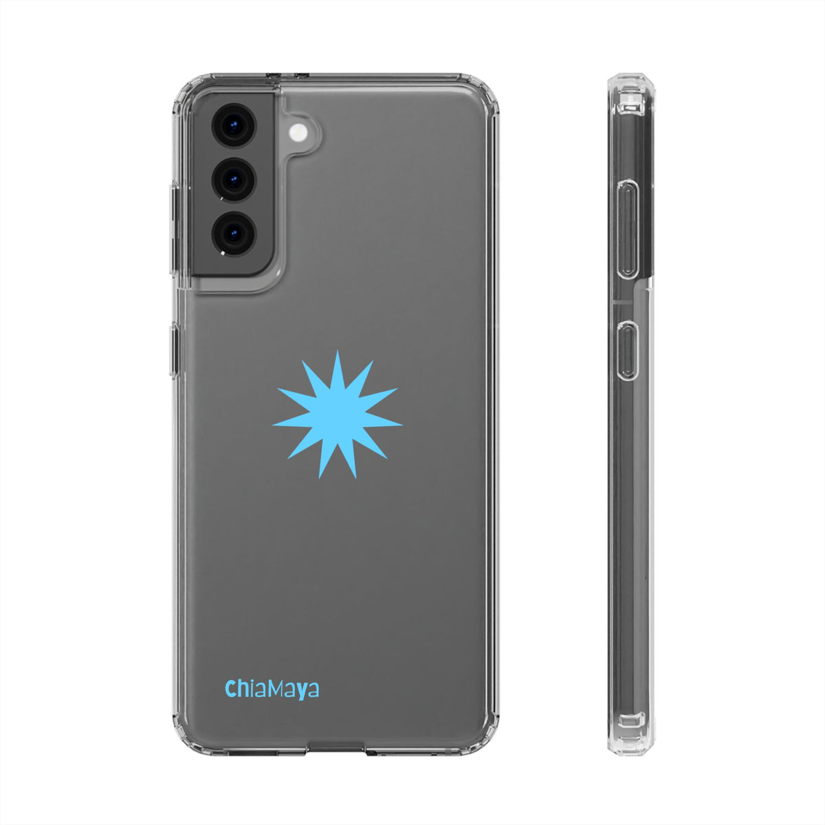 Clear blue star Phone Case