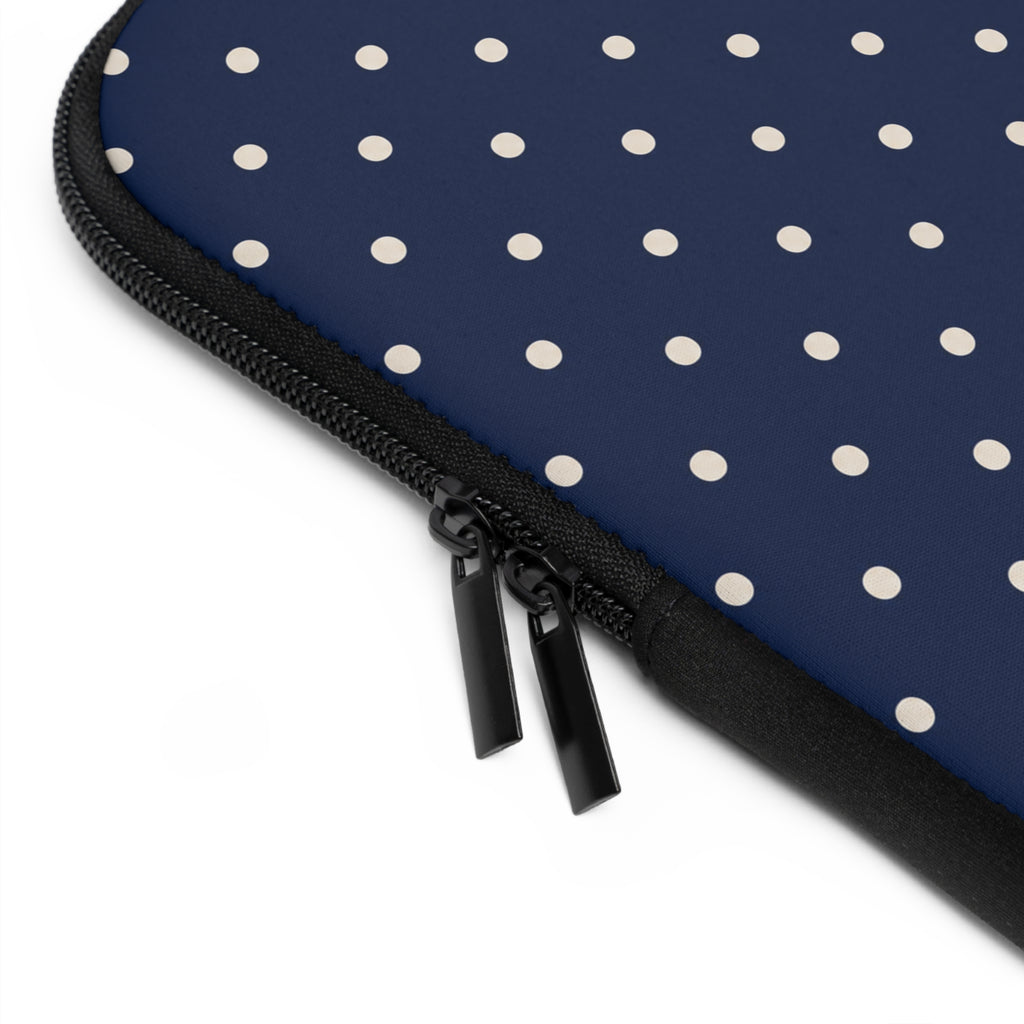 Navy Polka Dot Laptop Sleeve