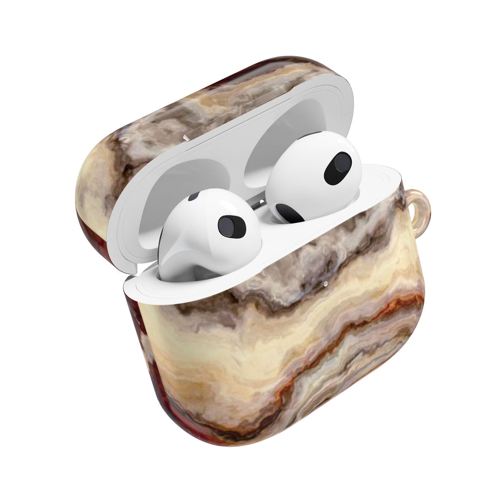 Brown Marble Pattern AirPod Case
