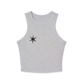 Black Nautical Star tank top | women's racerback crop