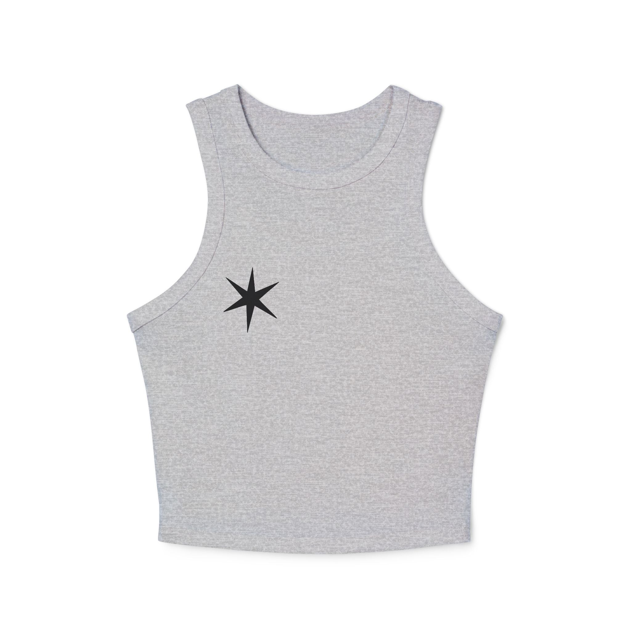 Black Nautical Star tank top | women's racerback crop